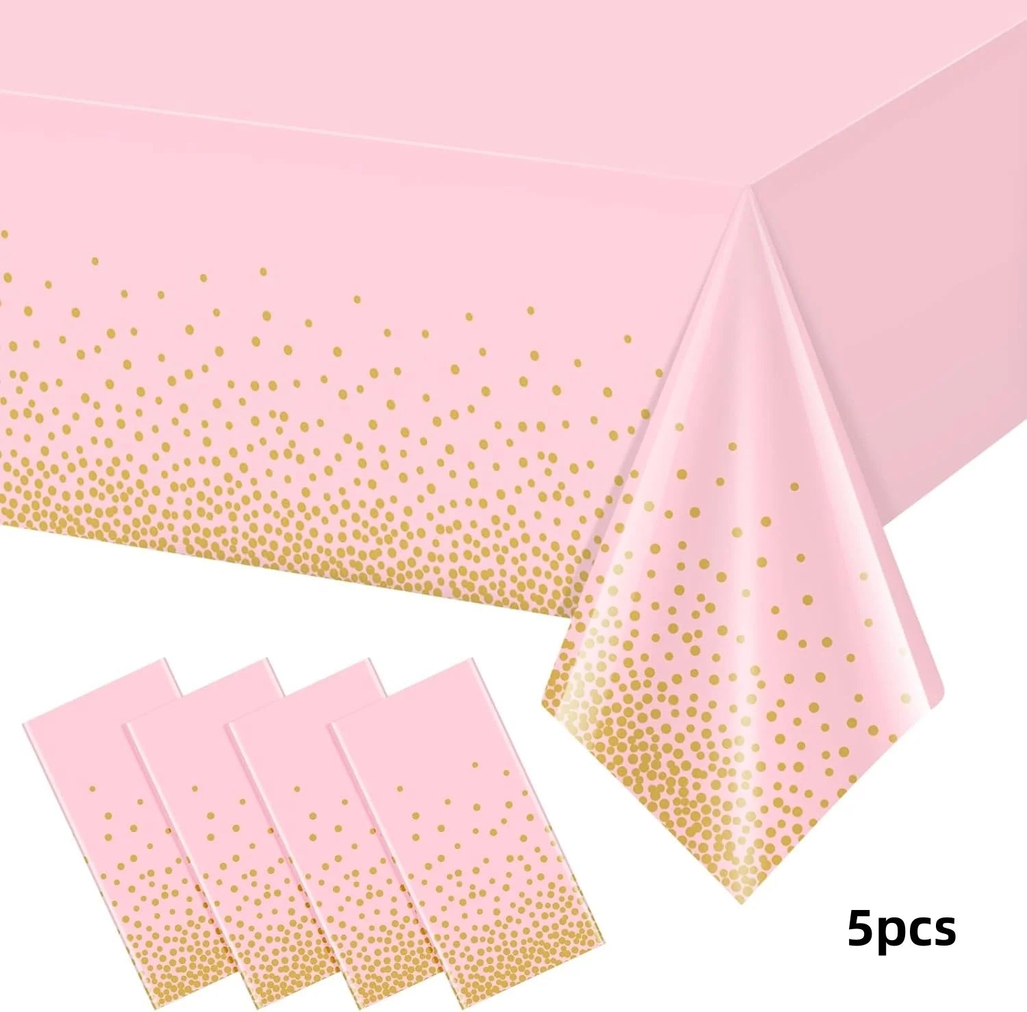 5pcs Premium Disposable Table Cloth Table Cloths for Parties Decorative Tablecloths for Rectangle Tables，Disposable Tablecloths
