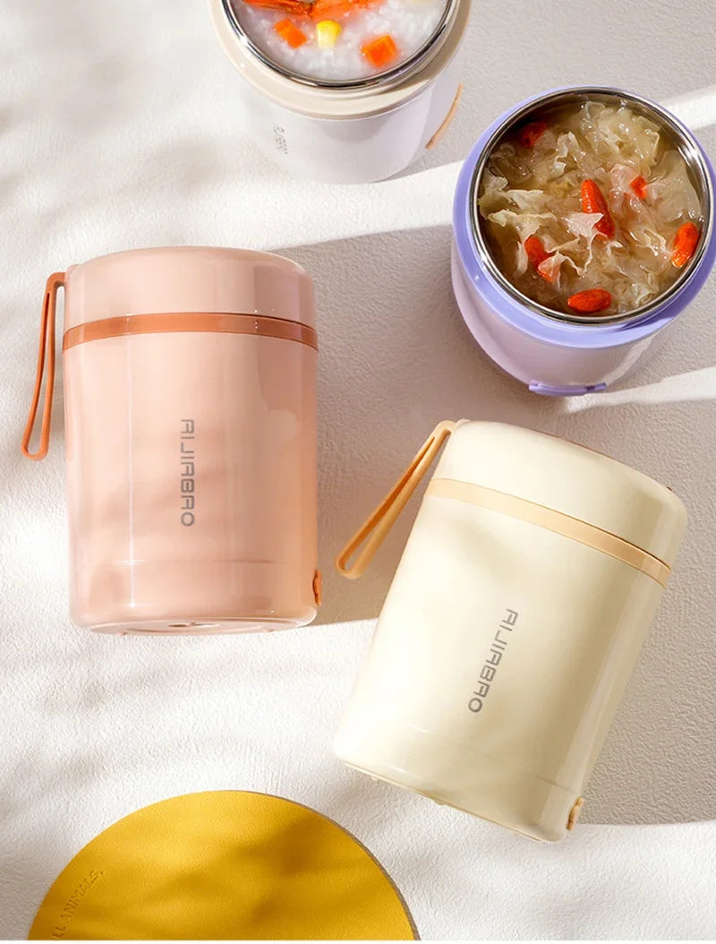 600ML Portable USB Electric Heating Lunch Box Stainless Steel Food Warmer for Picnic Milk Drink 5V 12V 24V Food Heater