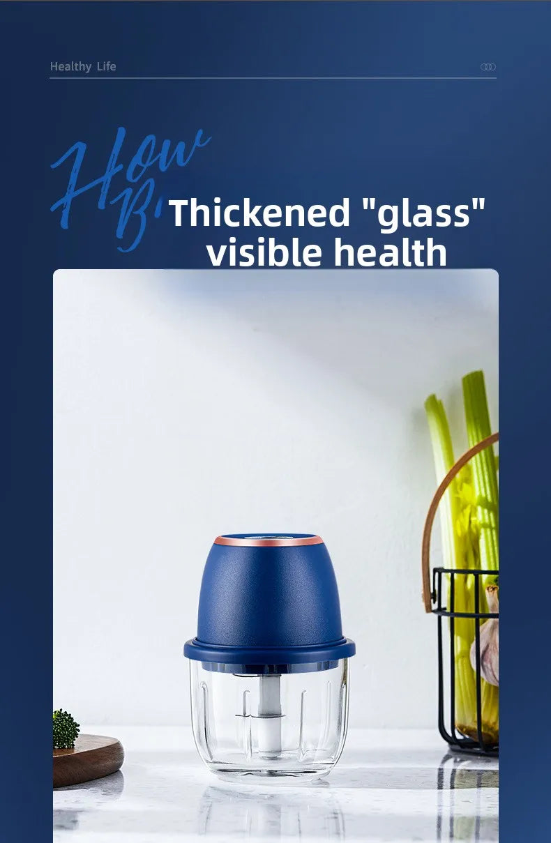 TINSOL 350ML Electric Meat Grinder Food Chopper Garlic Masher USB Multi-Function Vegetable Slicer Blender Kitchen Mixer