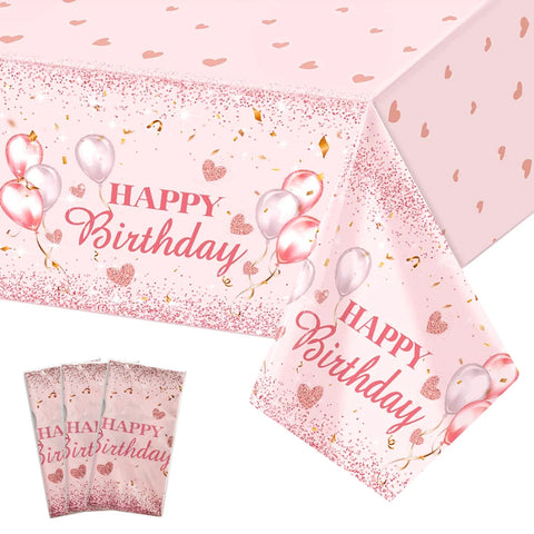 Rectangular Disposable Birthday Tablecloth Plastic Waterproof Tablecloth for Dinning Table 1st Birthday Decoration Baby Shower