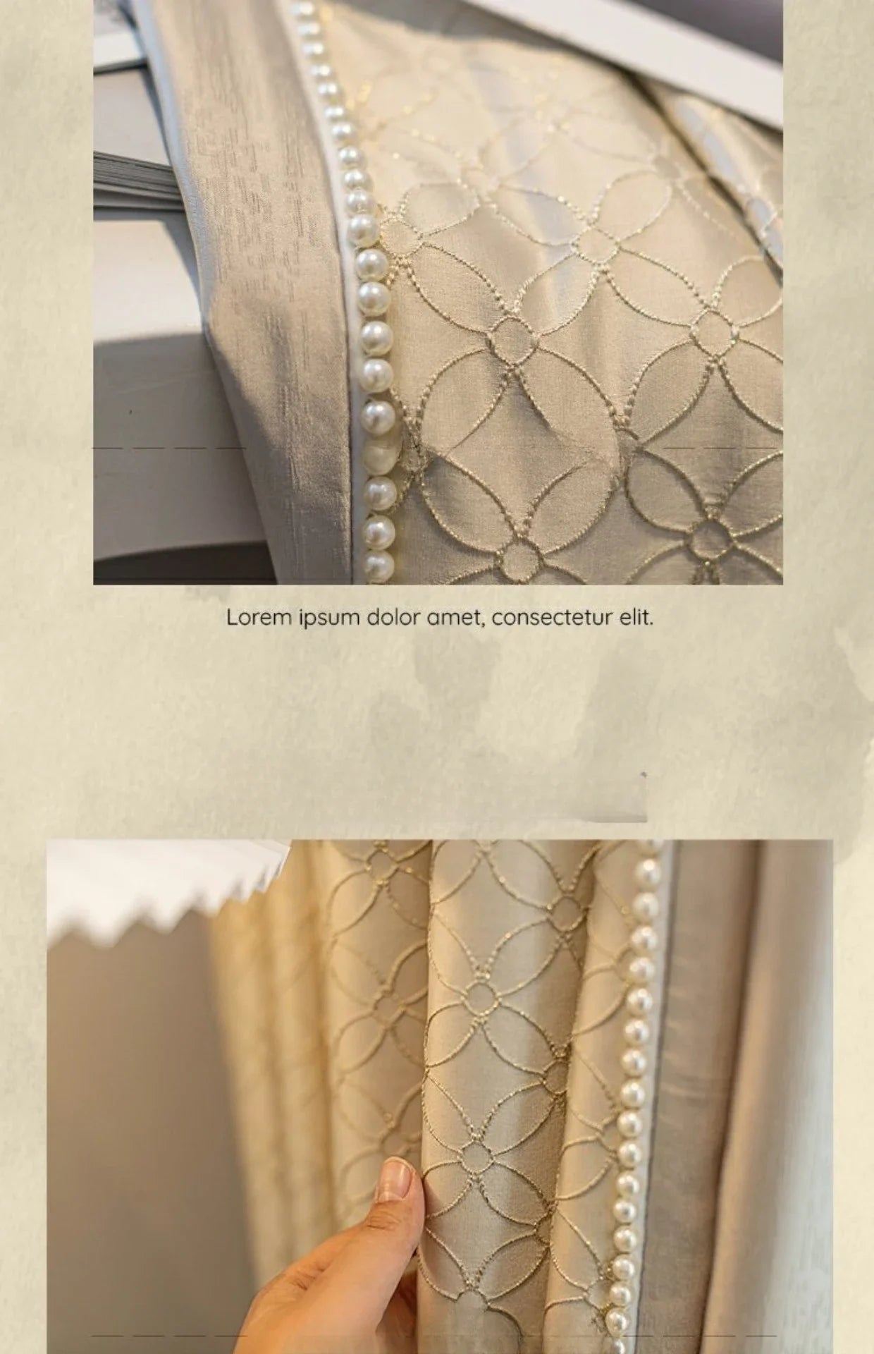 Luxury French Cream Soft Curtain for Living Room Texture High Precision Bedroom Glitter Line Window Tulle  Custom