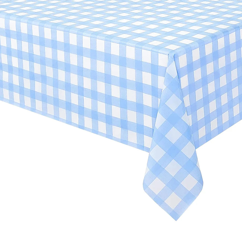 Red Black Checkered Disposable Tablecloth Wedding Birthday Party Indoor Outdoor Picnic Table Cover Plastic Waterproof Tablecloth