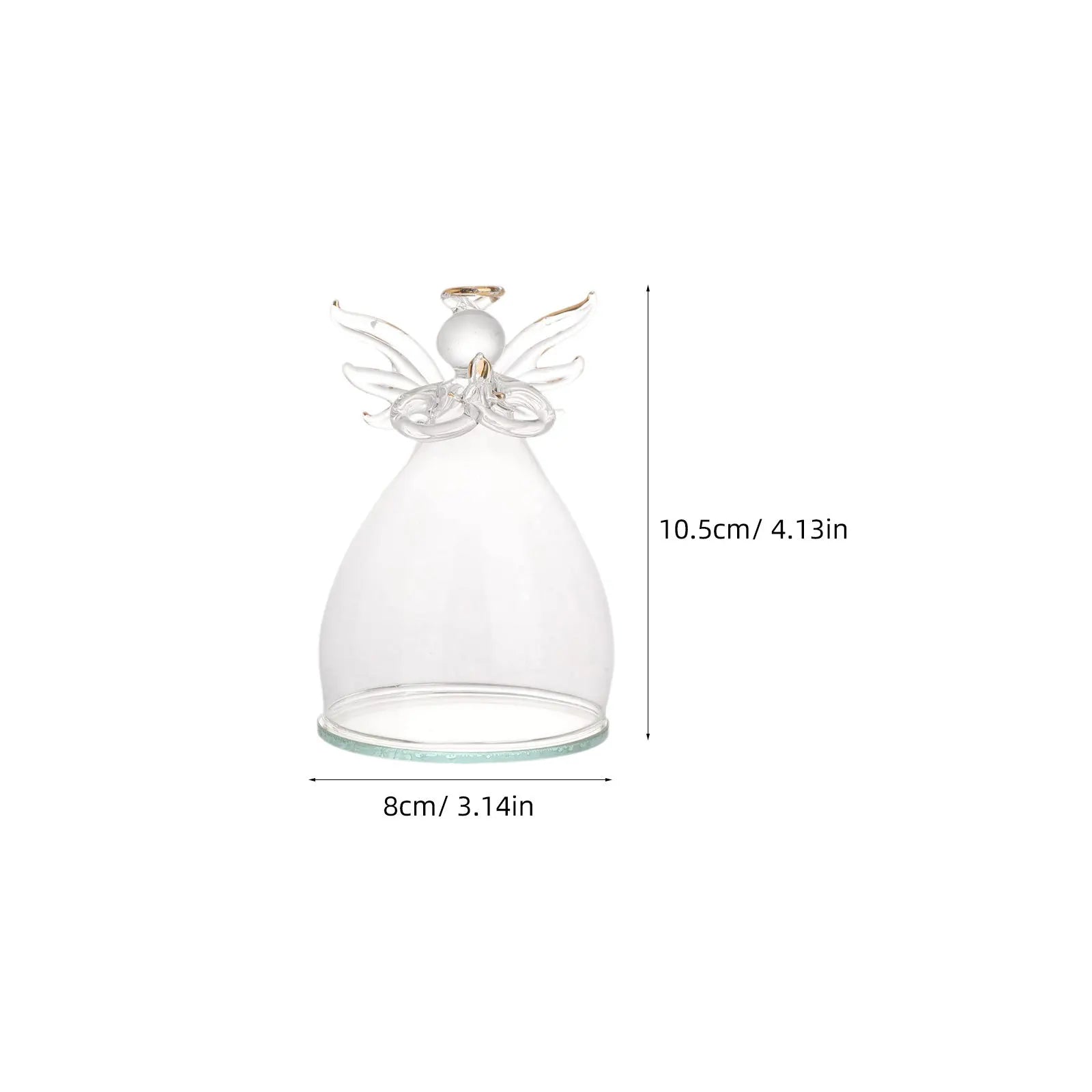 Premium Angel Shaped Glass Dome Preserved Flowers Display Clear Creative Cover Elegant Flower Craft Decor Glass Dome