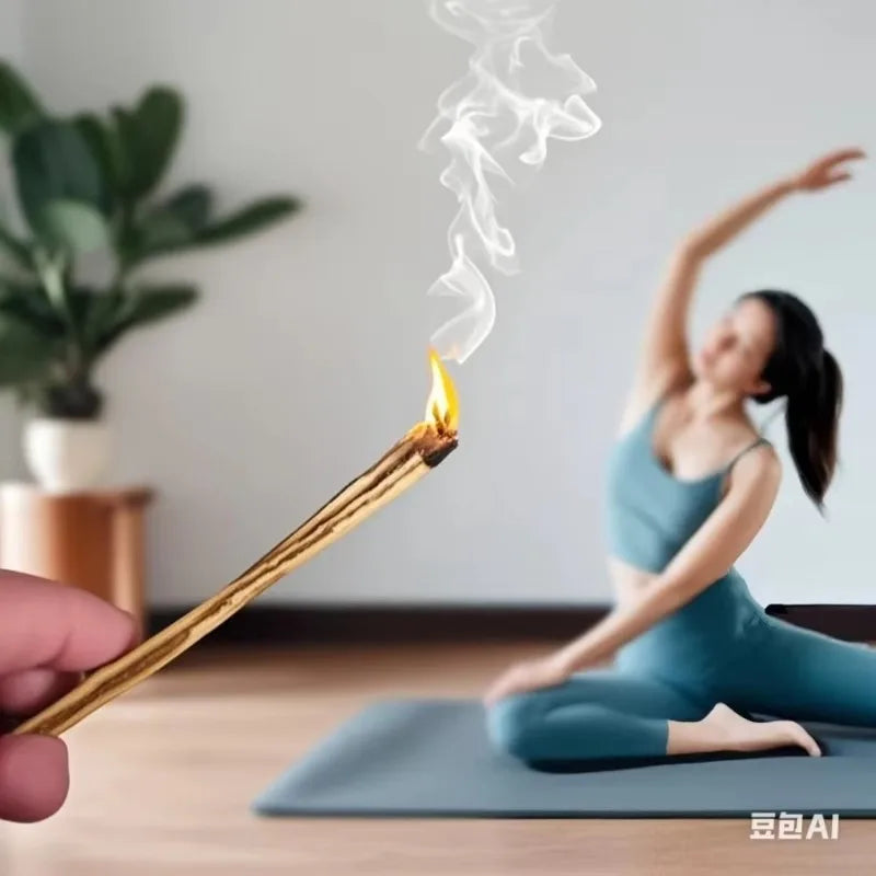 Palo Santo Natural Incense Sticks High Oil Content for Indoor Aromatherapy Refreshing Breath Meditation 10pcs