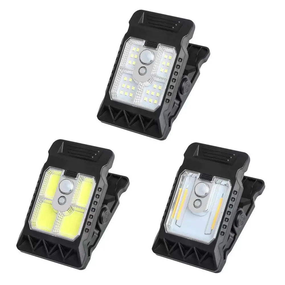 Portable Waterproof Motion Sensor Lamp Outdoor LED Solar Clip Light Household Garden Wall Lights For Yard Fences Balconies