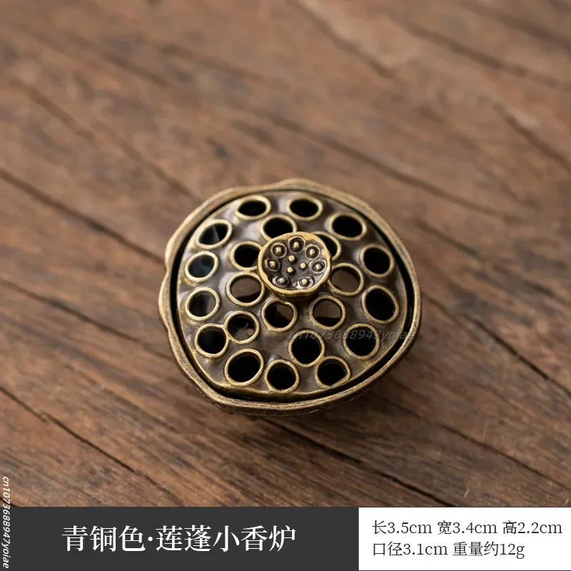 2025 Antique Pocket Dragon Phoenix Incense Burner Hollow Incense Mini Ornaments Chinese Ancient Tea Desk Decor Office Decoration