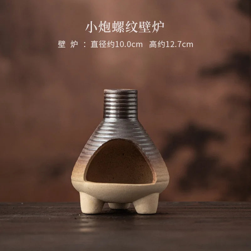 Small Cannon Threaded Incense Holder Mist Smoking Steamers Incense Burners Meditation Smell Distributor Censer Yoga Ornaments