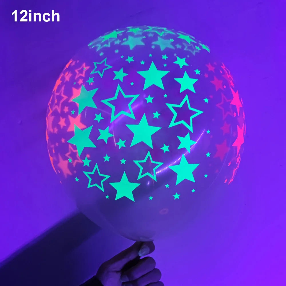 Neon Party Tableware Tablecloths Cups Plates Banner Napkins straws Balloons Neon Glow Birthday Party Decoration Supplies