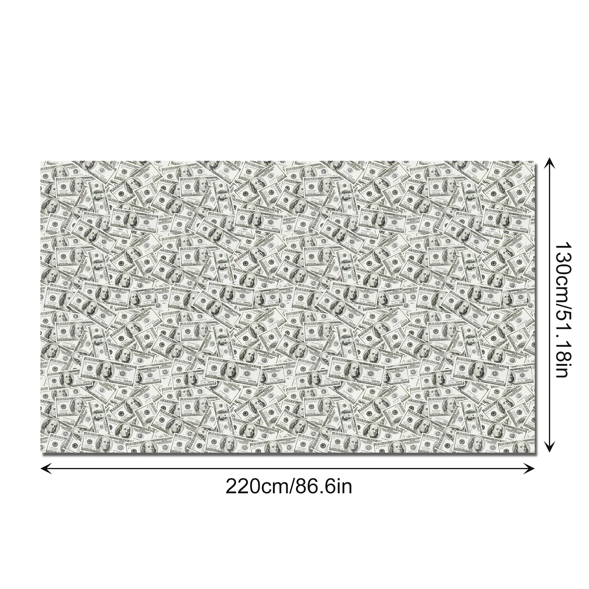 American Dollar Pattern Disposable Tablecloth 100 Dollars Birthday Decoration 130*220cm Camping Mat Table Cover Party Supplies