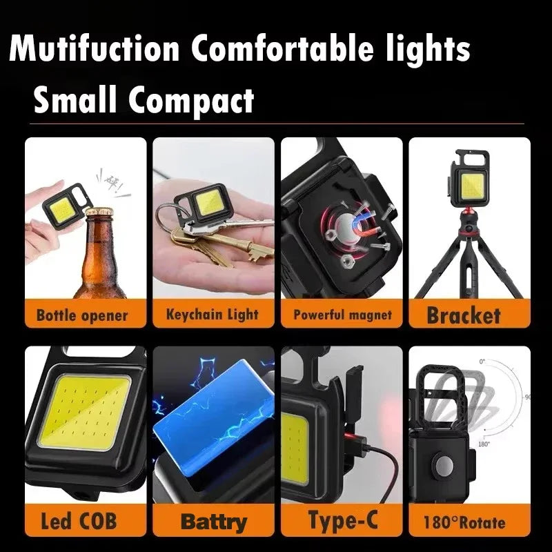 1/2PCS/A Set Portable Super Bright Mini Flashlight Night Walking, Rechargeable Waterproof Emergency Spotlight Outdoor Torch