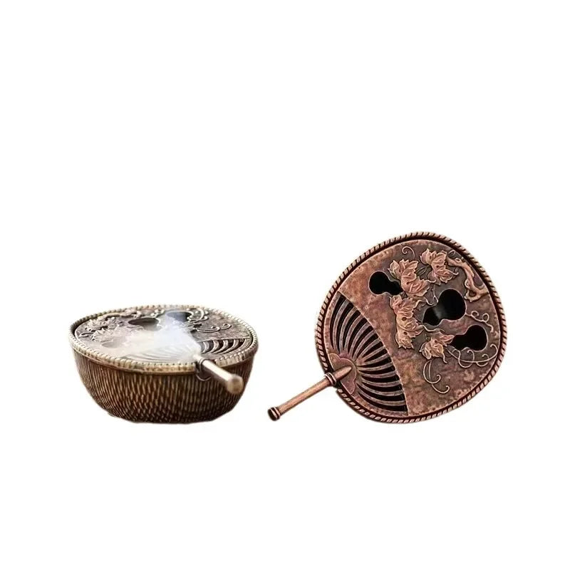2025 Antique Pocket Dragon Phoenix Incense Burner Hollow Incense Mini Ornaments Chinese Ancient Tea Desk Decor Office Decoration