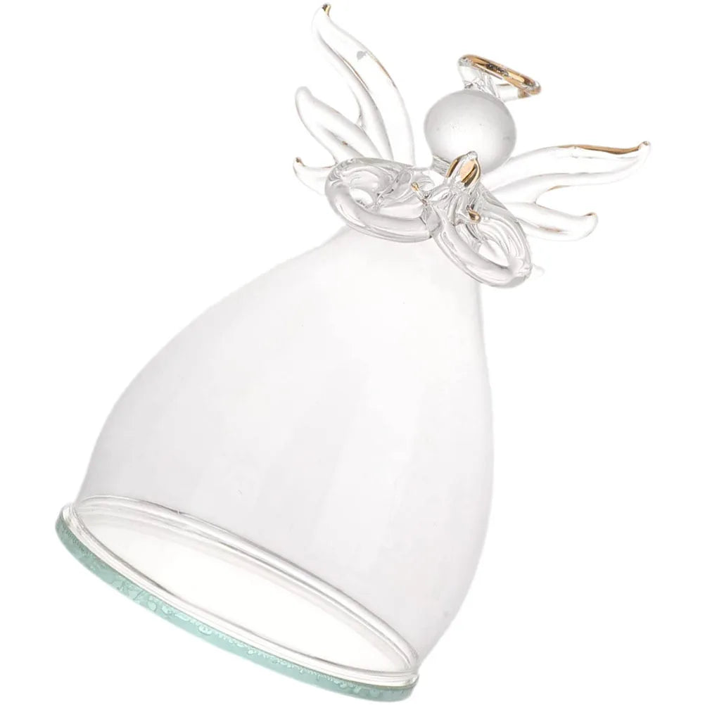 Premium Angel Shaped Glass Dome Preserved Flowers Display Clear Creative Cover Elegant Flower Craft Decor Glass Dome