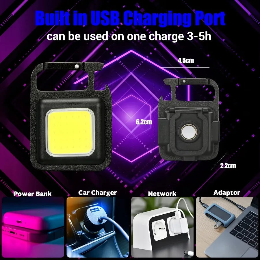 1/2PCS/A Set Portable Super Bright Mini Flashlight Night Walking, Rechargeable Waterproof Emergency Spotlight Outdoor Torch