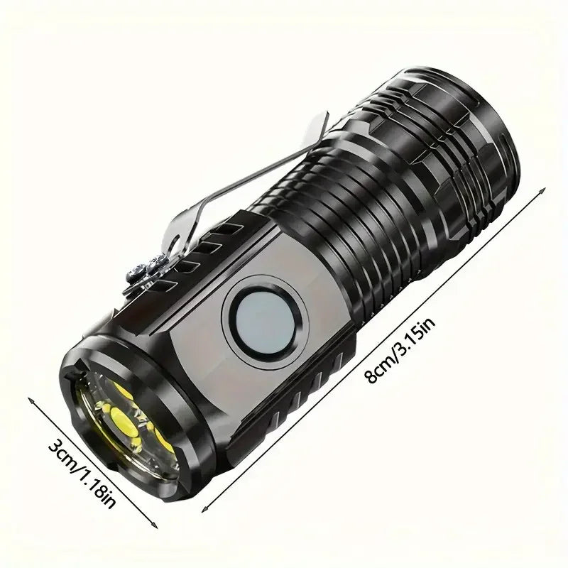 1/2PCS/A Set Portable Super Bright Mini Flashlight Night Walking, Rechargeable Waterproof Emergency Spotlight Outdoor Torch