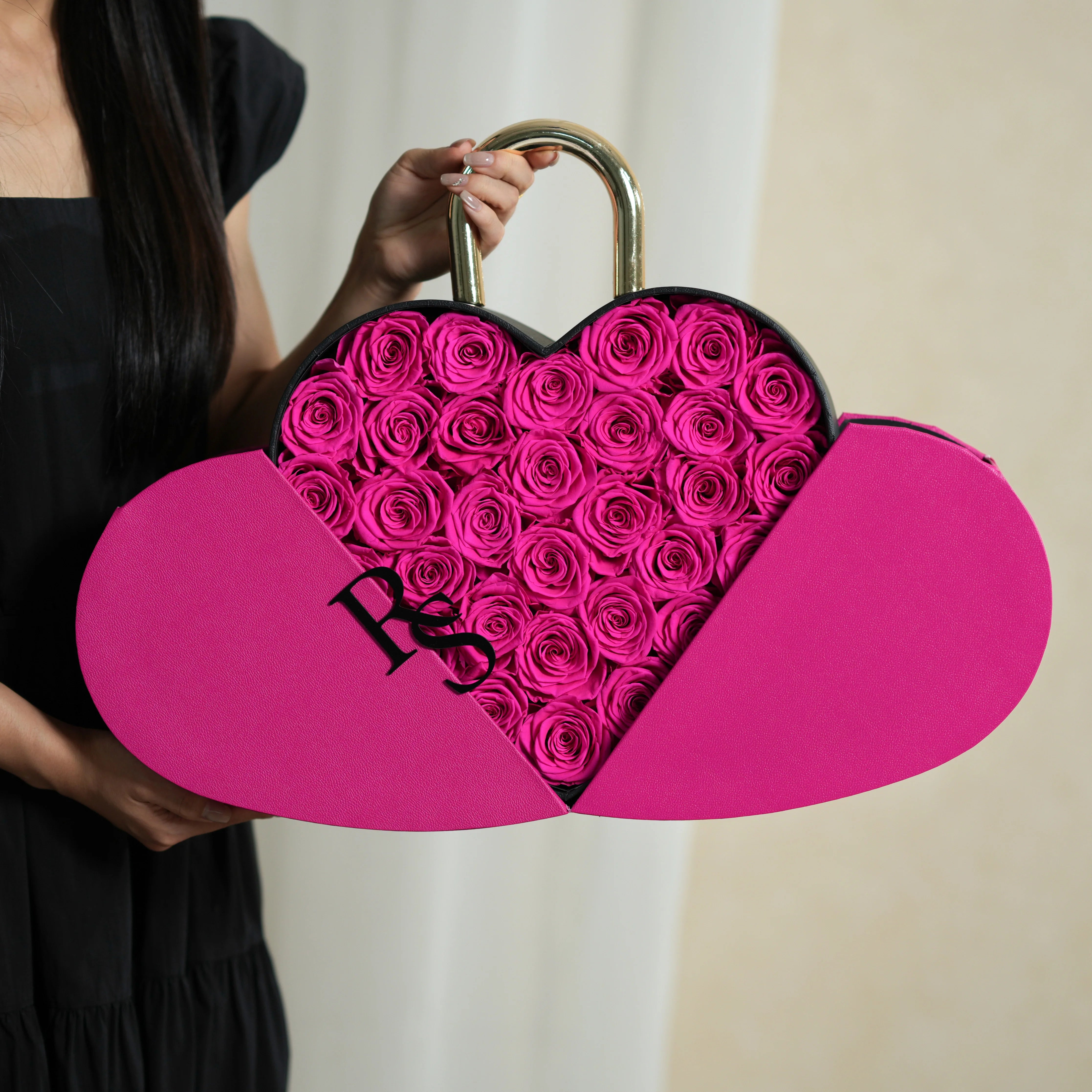 100% Natural Peserved Eternal Forever Fresh Roses In Portable Heart Shape Lo Box Mothers Valentines Day Gifts Wedding Home Decor