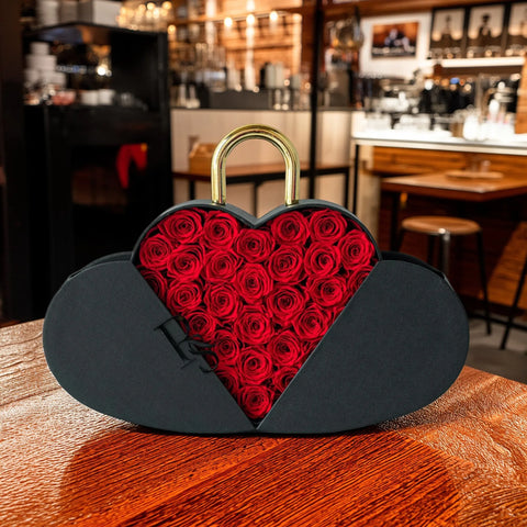 100% Natural Peserved Eternal Forever Fresh Roses In Portable Heart Shape Lo Box Mothers Valentines Day Gifts Wedding Home Decor