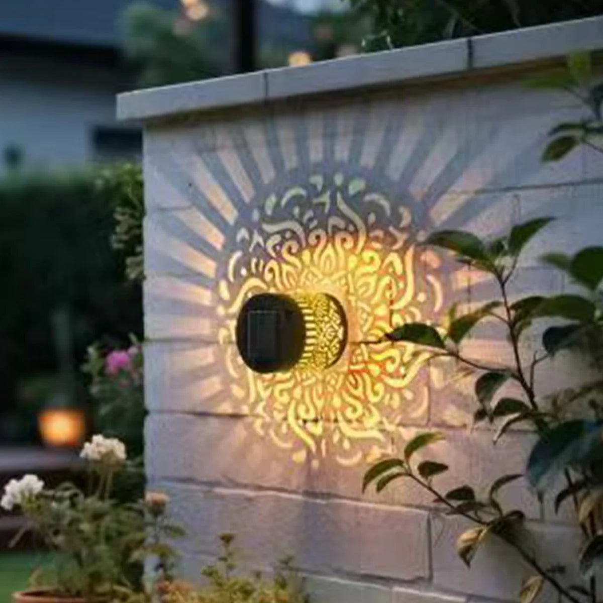 Solar Wall Fence Light Lamp Deck Lights Outdoor Powered Garden Decorative Yard Post Patio Led For Stairs Waterproof Metal Steps