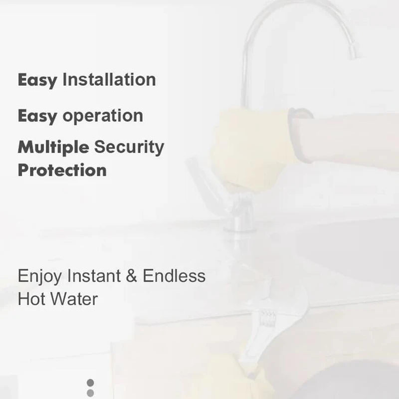 ATWFS 3300W Instant Hot Water Tap Electric Faucet Modern Instant Water Heating Faucet Kitchen Water Heater