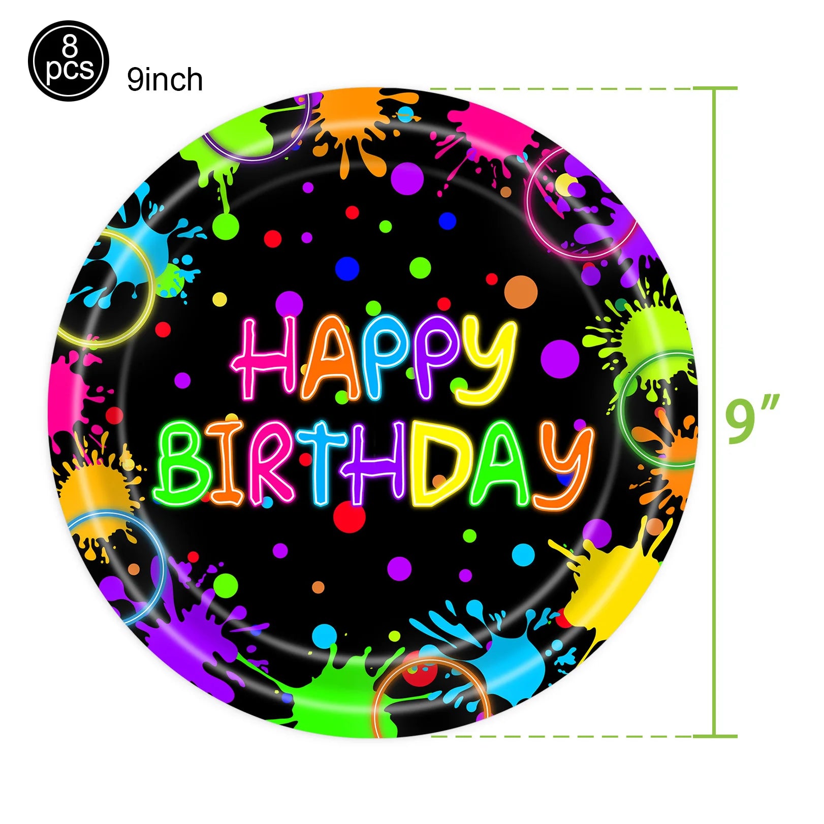 Neon Party Tableware Tablecloths Cups Plates Banner Napkins straws Balloons Neon Glow Birthday Party Decoration Supplies