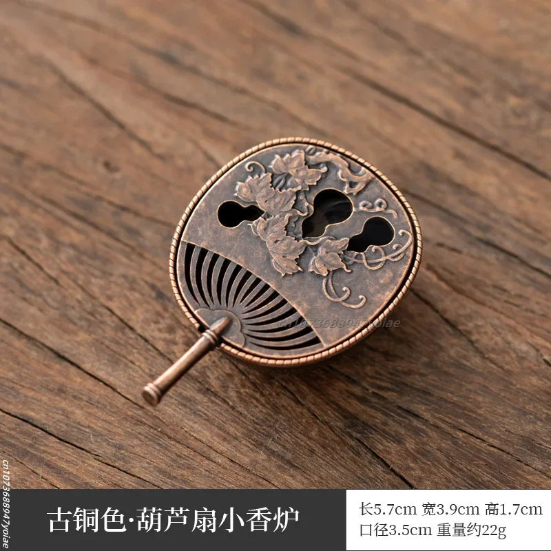 2025 Antique Pocket Dragon Phoenix Incense Burner Hollow Incense Mini Ornaments Chinese Ancient Tea Desk Decor Office Decoration