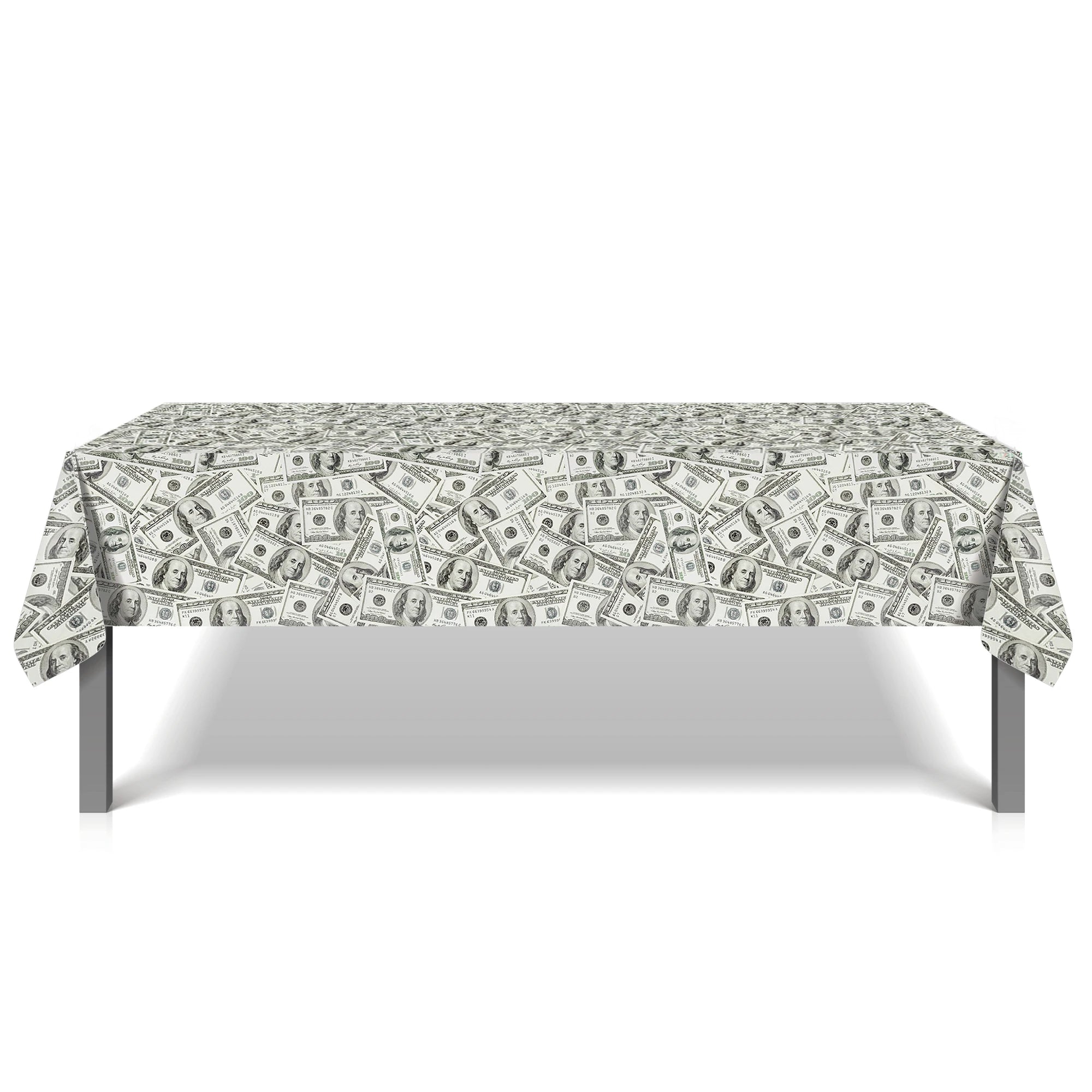 American Dollar Pattern Disposable Tablecloth 100 Dollars Birthday Decoration 130*220cm Camping Mat Table Cover Party Supplies