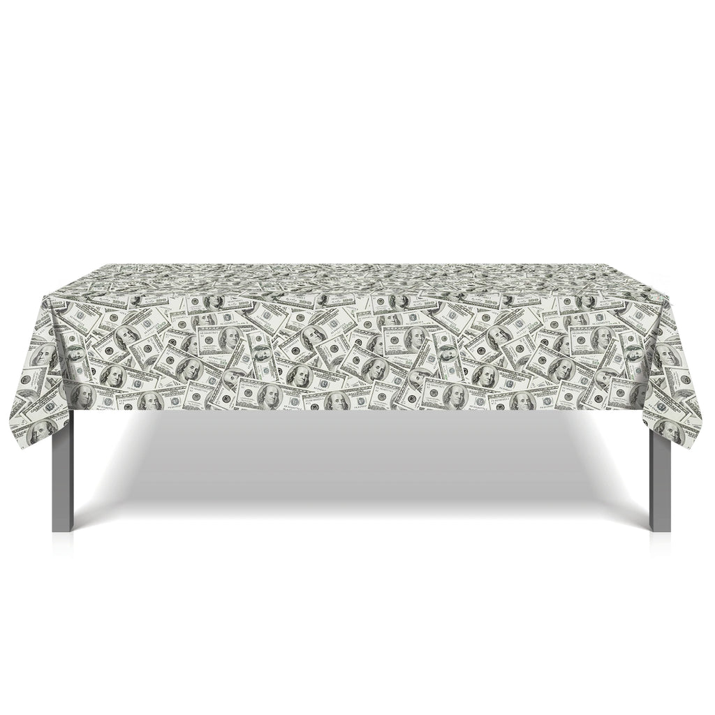American Dollar Pattern Disposable Tablecloth 100 Dollars Birthday Decoration 130*220cm Camping Mat Table Cover Party Supplies
