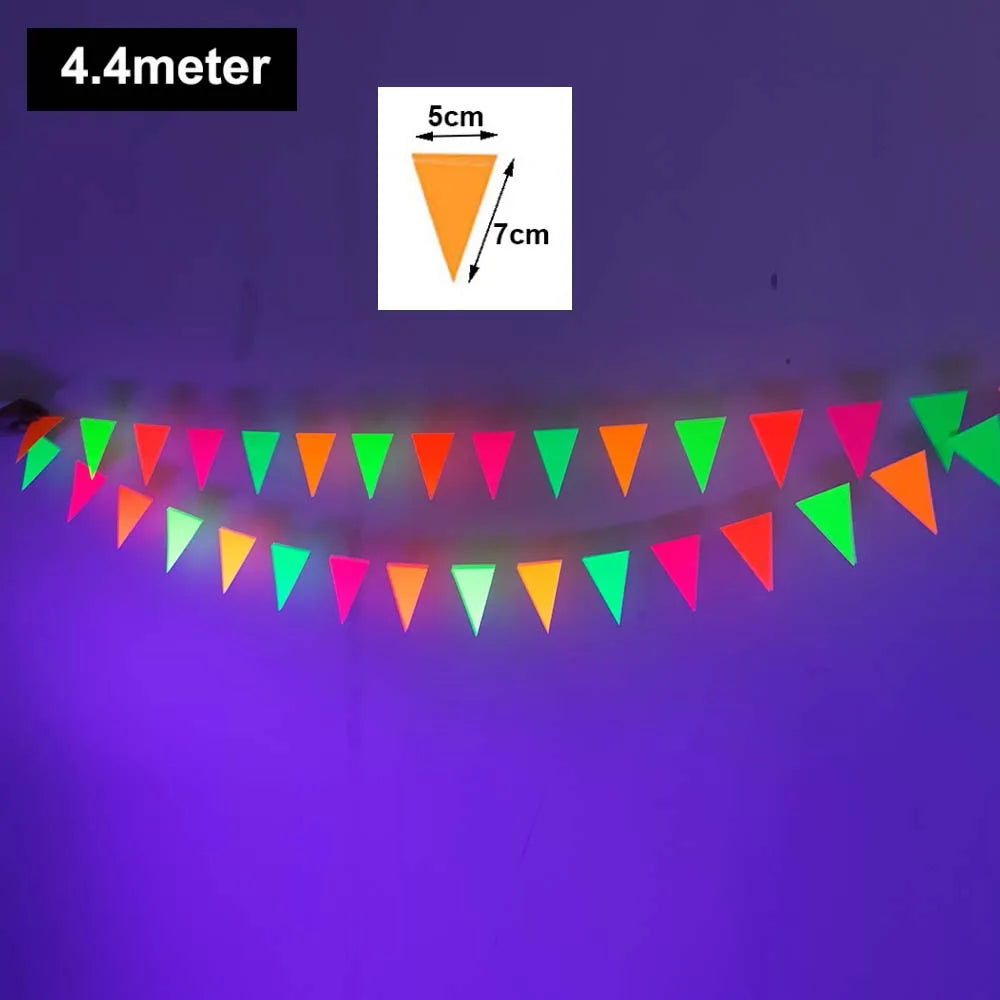 Neon Party Tableware Tablecloths Cups Plates Banner Napkins straws Balloons Neon Glow Birthday Party Decoration Supplies