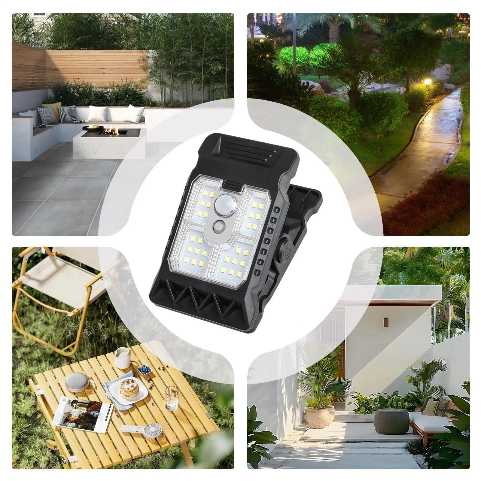 Solar Powered Light Small Solar Lights for Chain Link Fence Motion Sensor Security Lighting Waterproof Small Garden Decor
