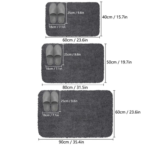 Long hair absorbent bathroom mat furry shower room foot wiping mat toilet non-slip mat entrance mat