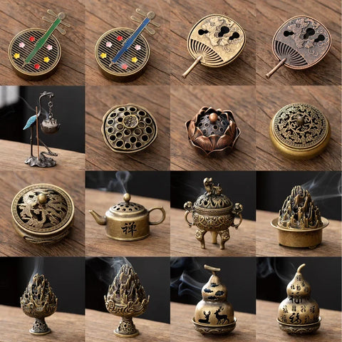2025 Antique Pocket Dragon Phoenix Incense Burner Hollow Incense Mini Ornaments Chinese Ancient Tea Desk Decor Office Decoration