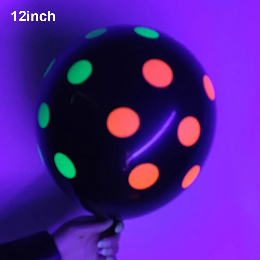 Neon Party Tableware Tablecloths Cups Plates Banner Napkins straws Balloons Neon Glow Birthday Party Decoration Supplies