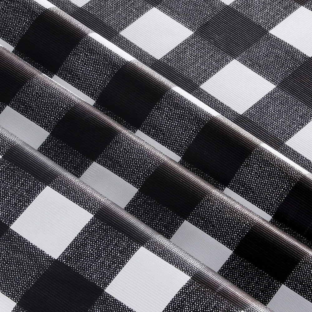 Red Black Checkered Disposable Tablecloth Wedding Birthday Party Indoor Outdoor Picnic Table Cover Plastic Waterproof Tablecloth