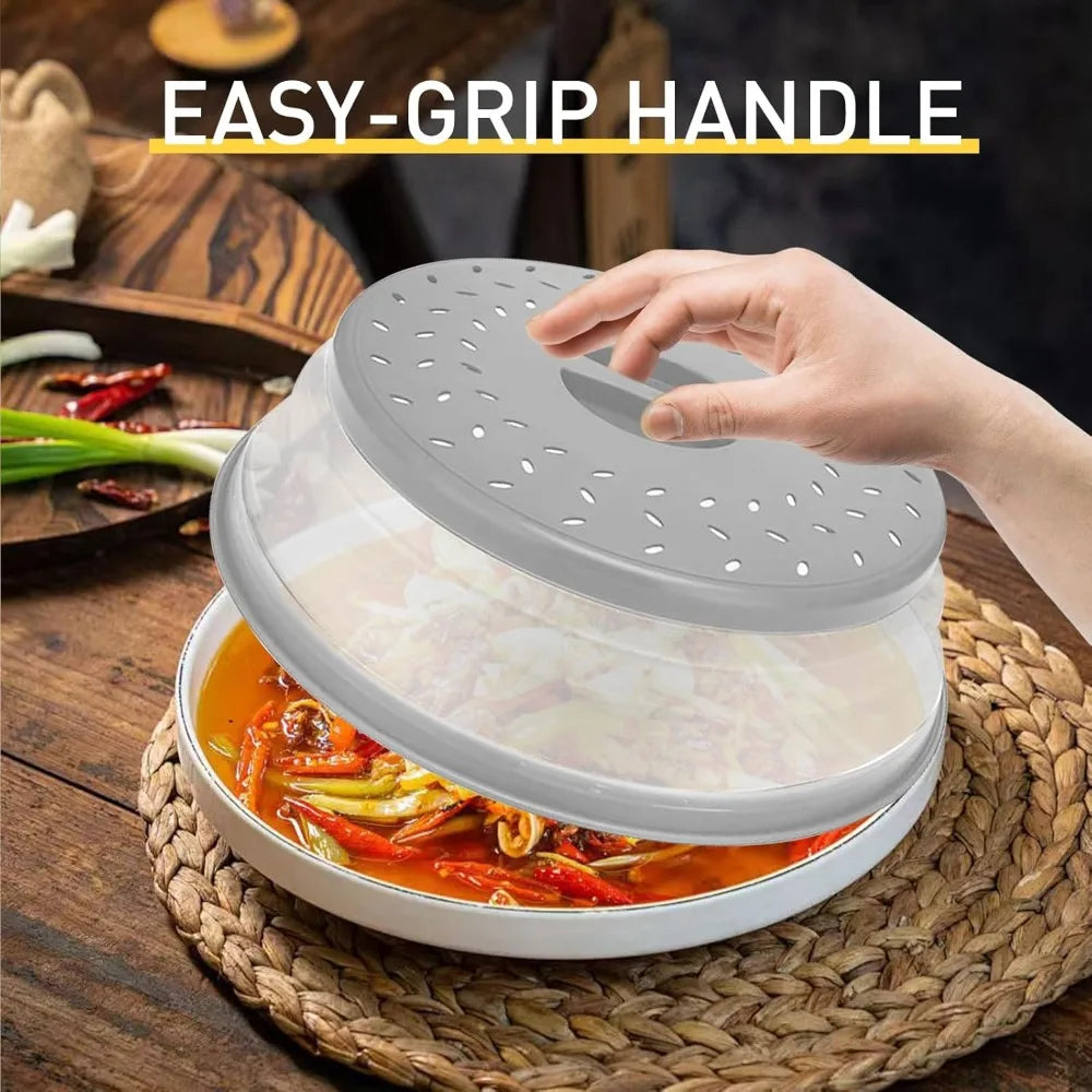 Microwave Splash Guard, Foldable Microwave Cover with Hook and Hole, Splash Guard for Plates and Bowls, Kitchen Tools, BPA Free