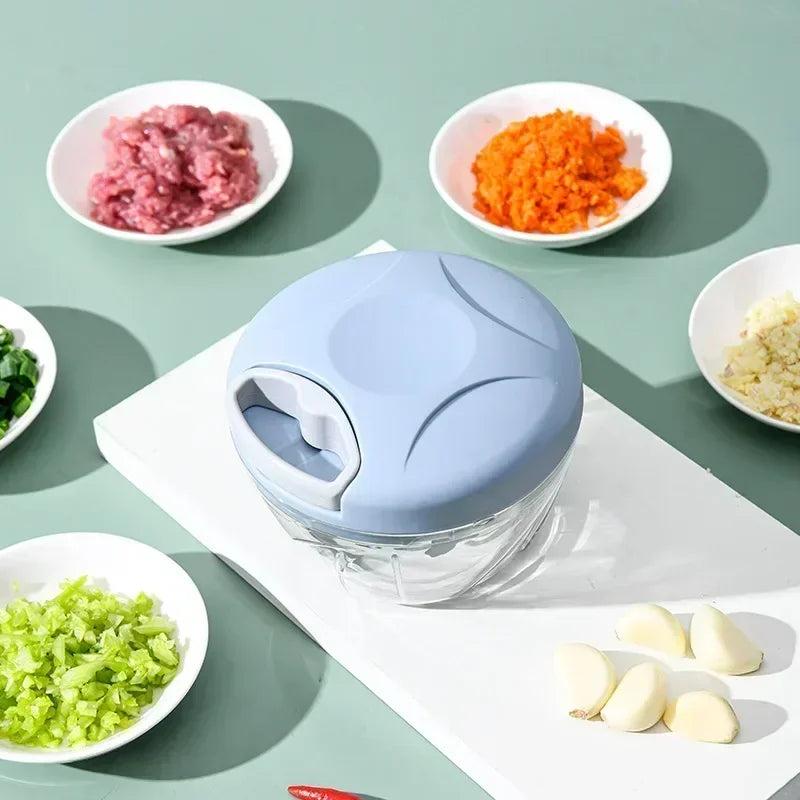 Crusher Vegetable Onion Cutter Kitchen Cooking Accessories 500/900ML Manual Meat Mincer Garlic Chopper Rotate GarlicPress
