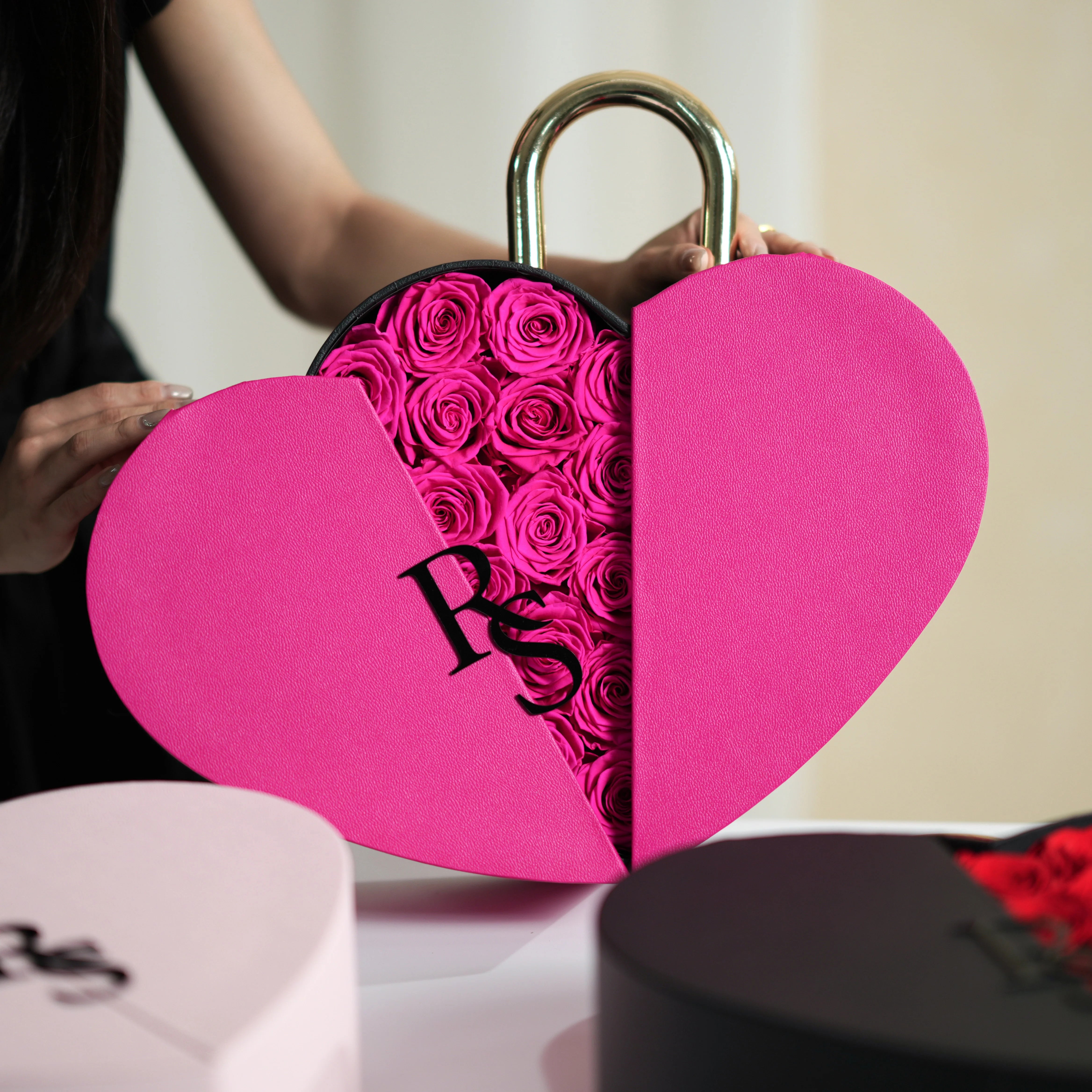 100% Natural Peserved Eternal Forever Fresh Roses In Portable Heart Shape Lo Box Mothers Valentines Day Gifts Wedding Home Decor