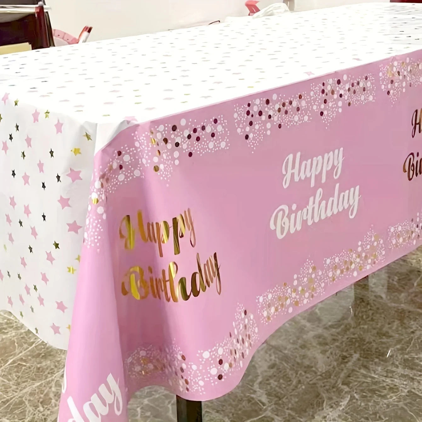 disposable roll up tablecloth, suitable for party gatherings, birthday party decoration, special oil-proof, waterproof leave-in