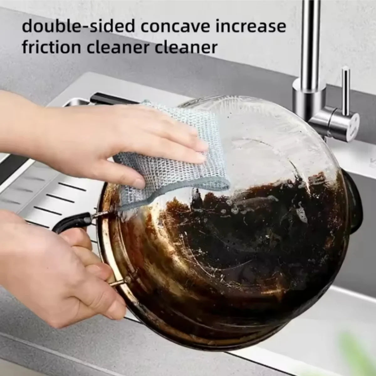 5-20PCS Magic Cleaning Cloth Thickened Double -sided Metal Steel Wire Rags Kitchen Dish Pot Washdishing Cloths Towel Clean Tools