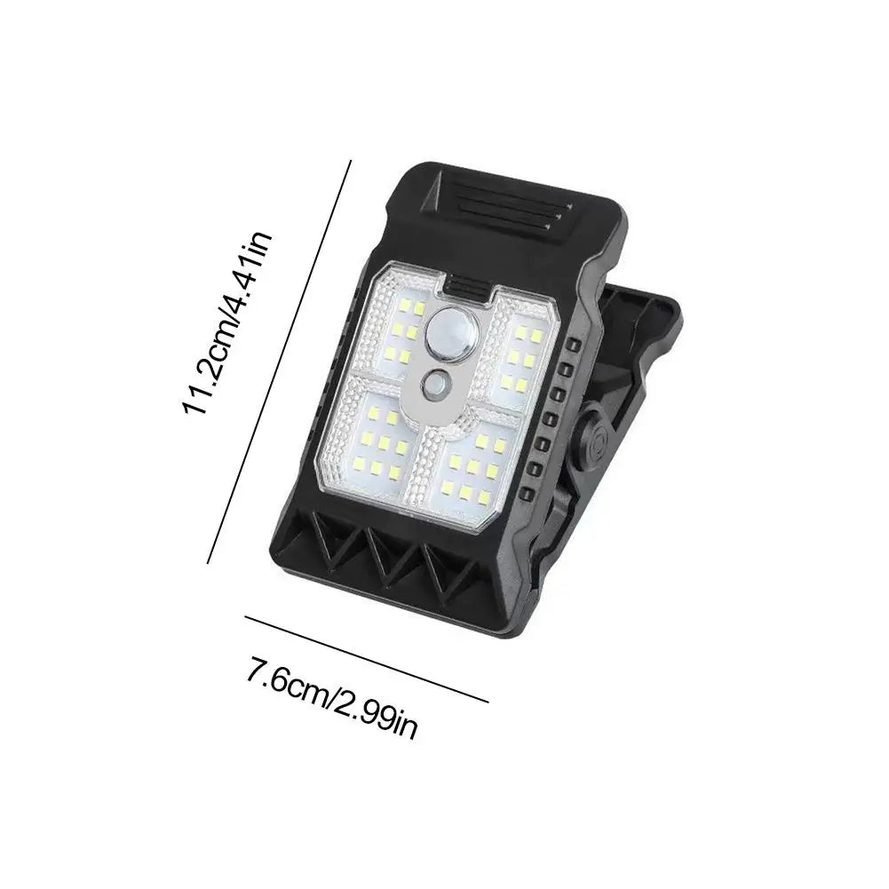 Portable Waterproof Motion Sensor Lamp Outdoor LED Solar Clip Light Household Garden Wall Lights For Yard Fences Balconies