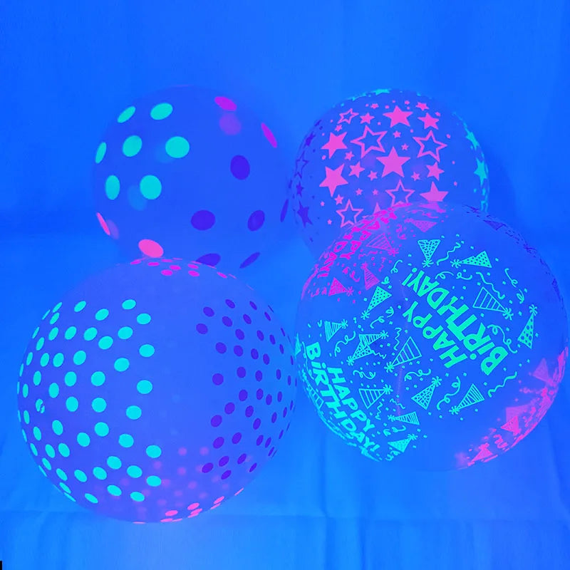 Neon Party Tableware Tablecloths Cups Plates Banner Napkins straws Balloons Neon Glow Birthday Party Decoration Supplies