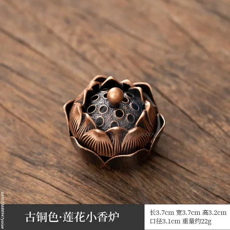 2025 Antique Pocket Dragon Phoenix Incense Burner Hollow Incense Mini Ornaments Chinese Ancient Tea Desk Decor Office Decoration