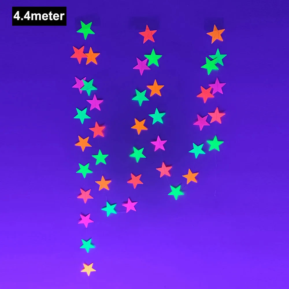 Neon Party Tableware Tablecloths Cups Plates Banner Napkins straws Balloons Neon Glow Birthday Party Decoration Supplies