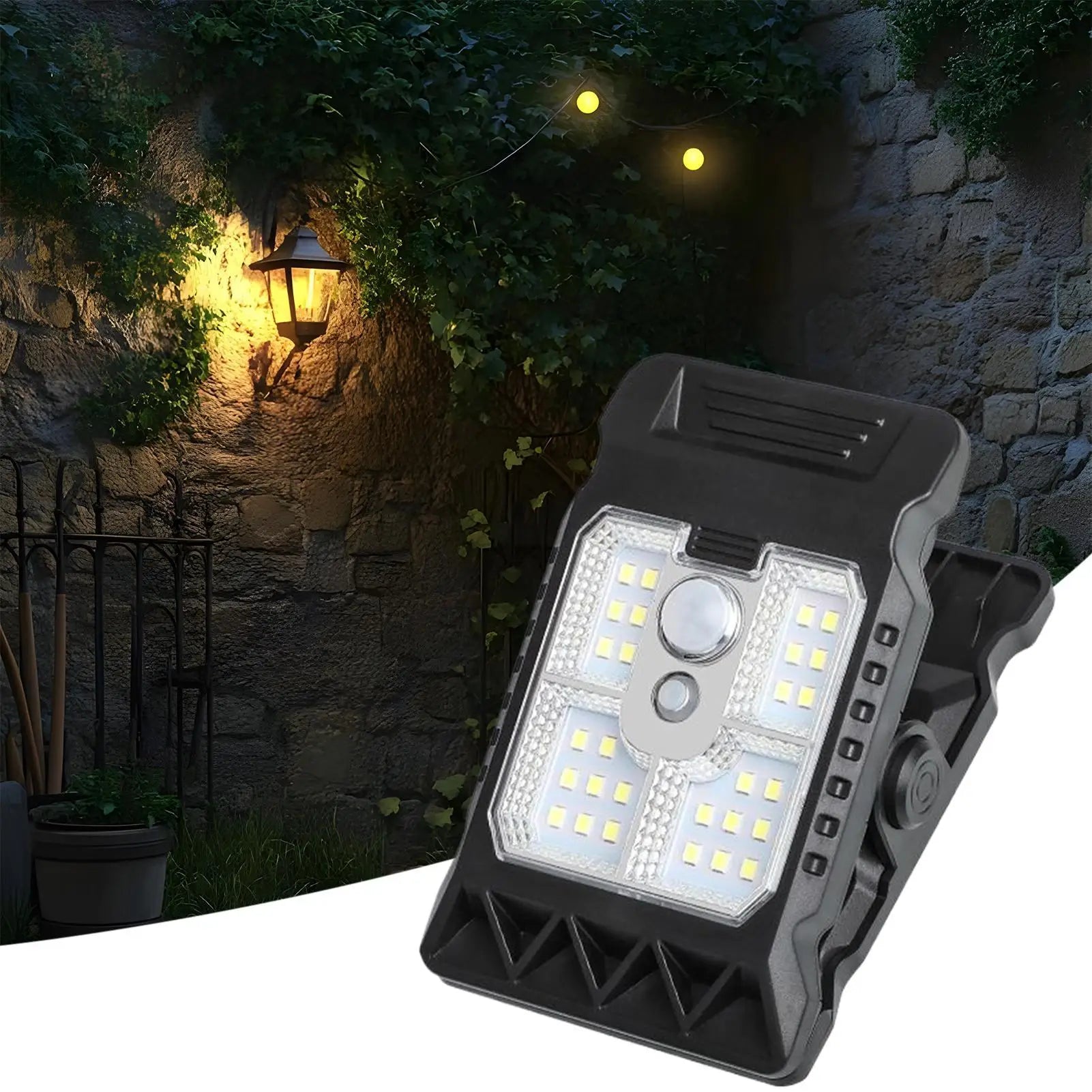 Solar Powered Light Small Solar Lights for Chain Link Fence Motion Sensor Security Lighting Waterproof Small Garden Decor