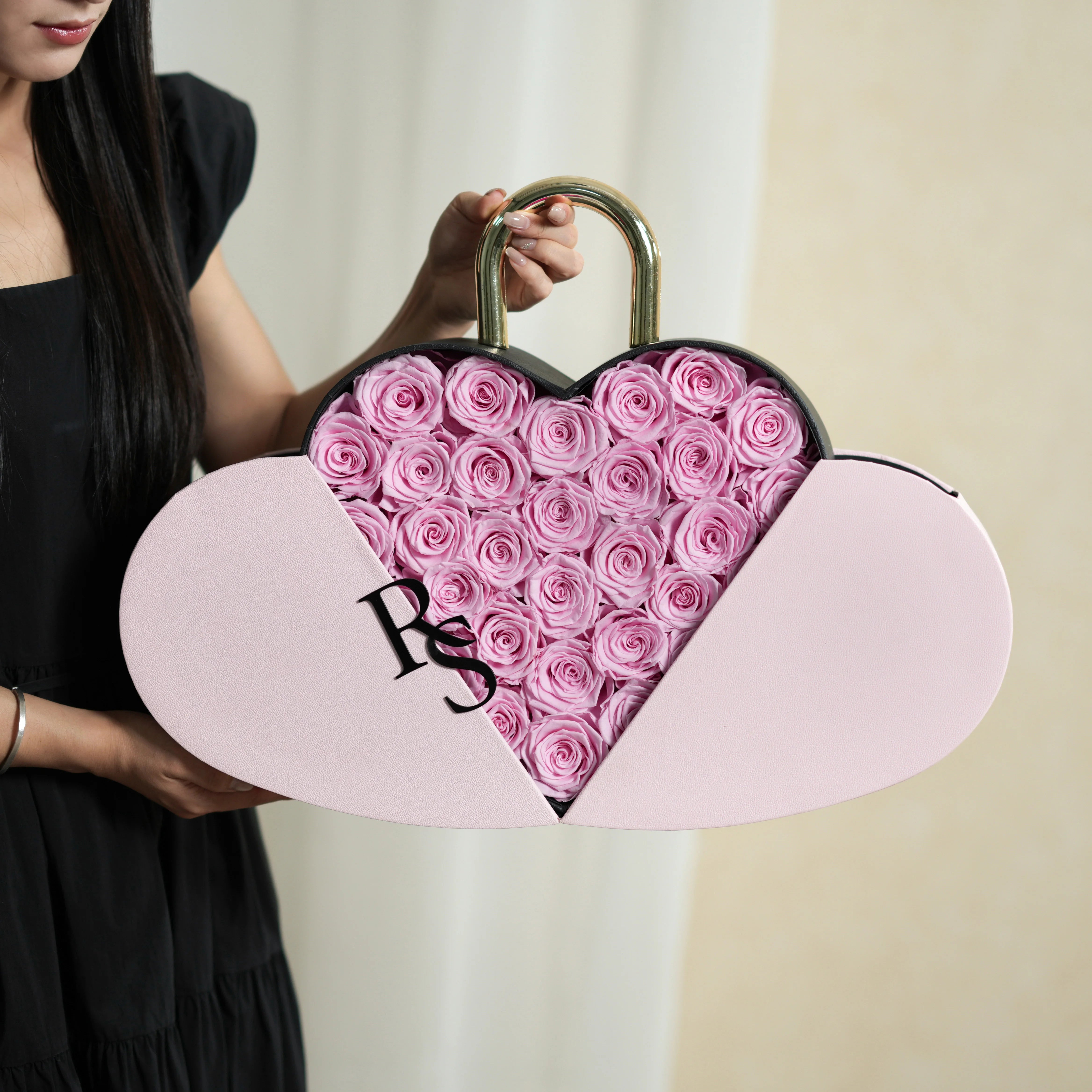 100% Natural Peserved Eternal Forever Fresh Roses In Portable Heart Shape Lo Box Mothers Valentines Day Gifts Wedding Home Decor