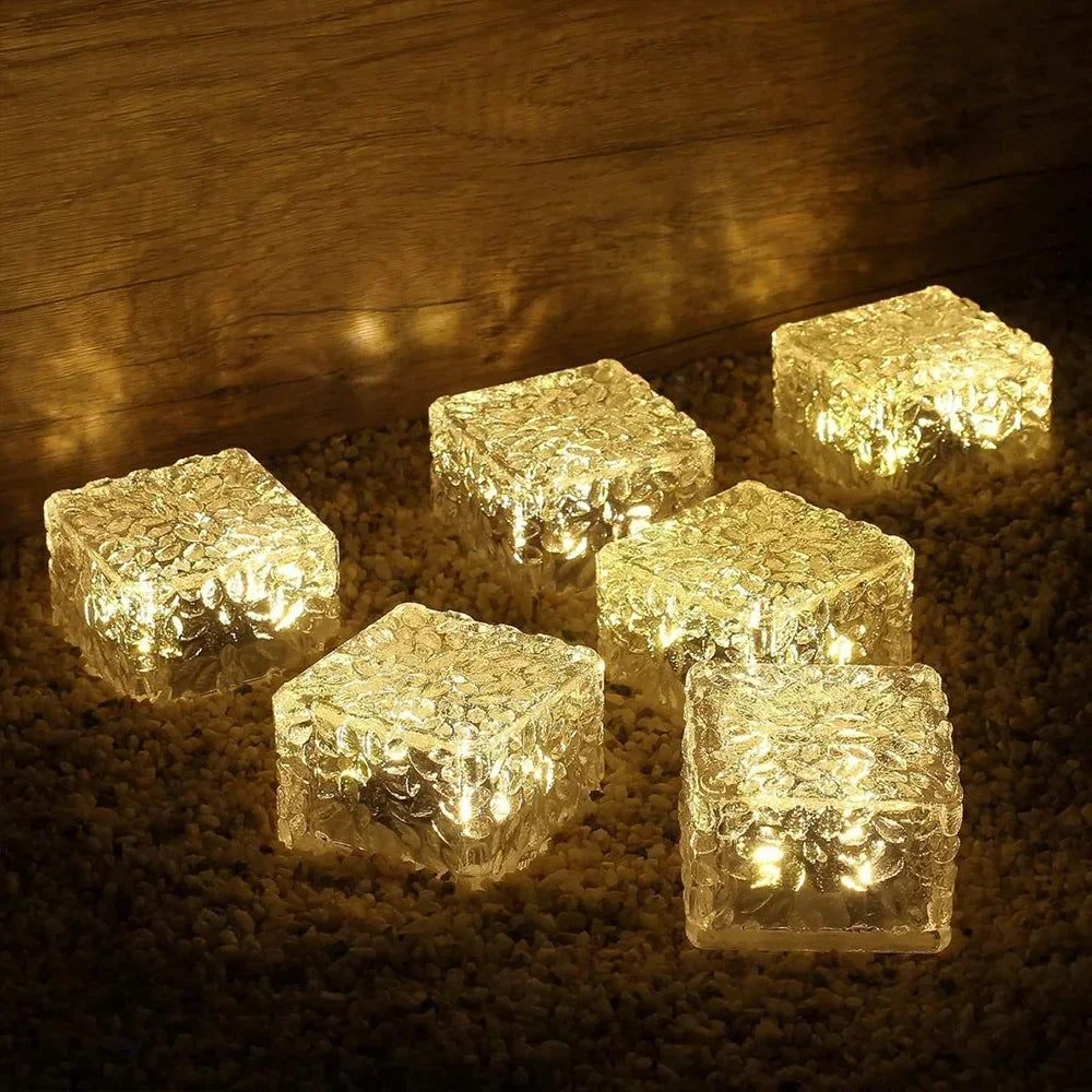 Solar Brick Lights Landscape Path Light Garden Decoration Yard Road Lighting Recessed Paver for Garden, Pathway, Patio, Walkway
