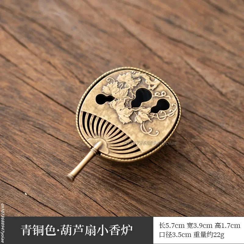 2025 Antique Pocket Dragon Phoenix Incense Burner Hollow Incense Mini Ornaments Chinese Ancient Tea Desk Decor Office Decoration