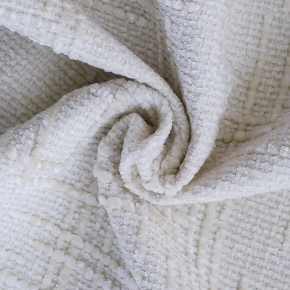 White Pillow Covers 18x18 Ultra Soft Chenille Throw Pillow Cover for Sofa Living Room Modern Decorative Cushion Cover Room Decor