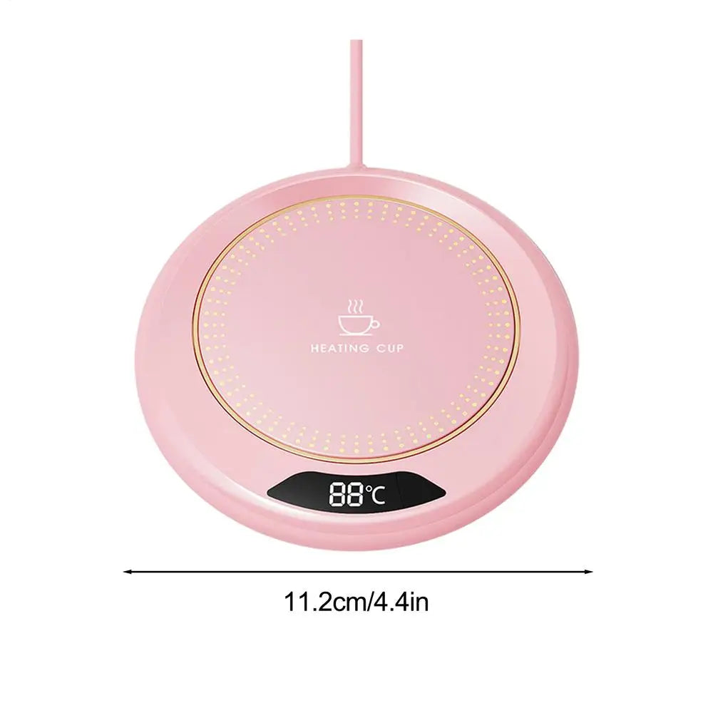 USB Heating Coaster 3 Speed Adjustment Thermostatic 55 Degrees Constant Temperature Warmer for Coffee Mug Milk Tea Water Cup