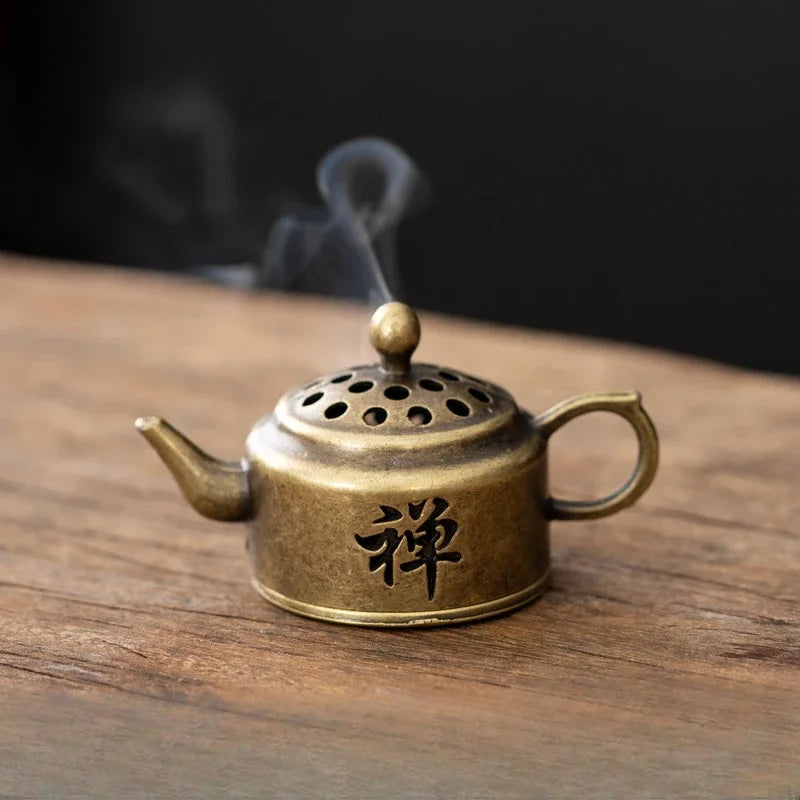 2025 Antique Pocket Dragon Phoenix Incense Burner Hollow Incense Mini Ornaments Chinese Ancient Tea Desk Decor Office Decoration