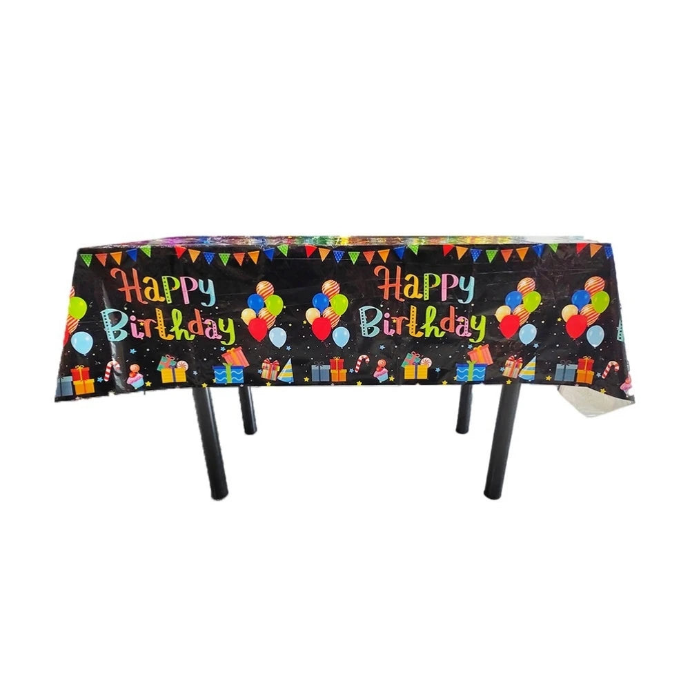 Rectangular Disposable Birthday Tablecloth Plastic Waterproof Tablecloth for Dinning Table 1st Birthday Decoration Baby Shower
