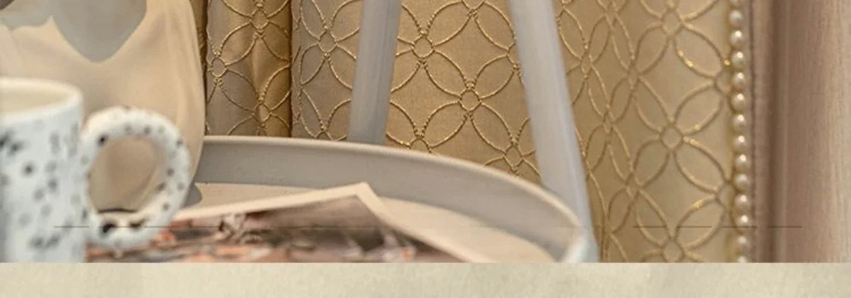 Luxury French Cream Soft Curtain for Living Room Texture High Precision Bedroom Glitter Line Window Tulle  Custom